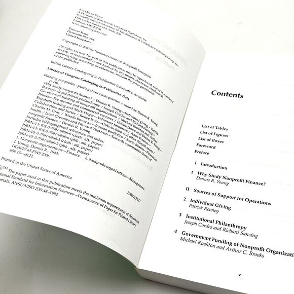 Financing Nonprofits Putting Theory into Practice Paperback Textbook Young - Picture 4 of 4